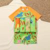 IBTOM CASTLE Toddler Swimsuit Short Sleeve One-Piece Swim Vest Baby Swimwear for Girls Boys Bathing Suit Orange - Colorful 18-24 Months view 3
