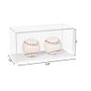 Better Display Cases Double Baseballs or Tennis Balls Clear Acrylic Display Case with White Base (V62/A115) view 2