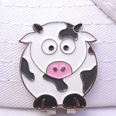 Cow Golf Ball Marker with Hat Clip