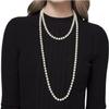 1920s Flapper Faux Pearls Long Beaded Necklace, Gatsby Ballgown Cosplay Necklace, Old School Vintage Layered Pearls Necklace for Women Prom Jewelry (A 71inch, 45g) view 4