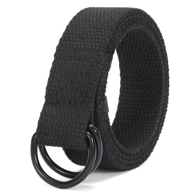 JASGOOD Kids Canvas Web Belt, Boys Casual Belt for School Uniform, C-Black, Suit Waist Size 17-22 inches