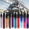 Altsuceser Helmets Dreadlocks Pigtails, Detachable Gradient Ponytails for Motorcycle Bicycle Ski Snowboard Helmets Hair Wigs Decoration I view 3