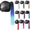 Altsuceser Helmets Dreadlocks Pigtails, Detachable Gradient Ponytails for Motorcycle Bicycle Ski Snowboard Helmets Hair Wigs Decoration I view 4