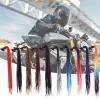 Altsuceser Helmets Braid Pigtails, Detachable Gradient Cycling Helmets Dirty Braid for Motorcycle Bicycle Ski Snowboard Helmets Hair Wigs Decoration E view 3