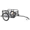 CHARMMA Bike Cargo Trailer, Foldable Bicycle Trailer with Quick-Release Hitch, Heavy-Duty Cargo Trailers with 15" Wheels & Reflectors, Large Loading Bike Trailer Storage Cart, Black, 51.2x28.7x19.1