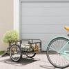 CHARMMA Bike Cargo Trailer, Foldable Bicycle Trailer with Quick-Release Hitch, Heavy-Duty Cargo Trailers with 15" Wheels & Reflectors, Large Loading Bike Trailer Storage Cart, Black, 51.2x28.7x19.1 view 2