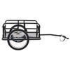 CHARMMA Bike Cargo Trailer, Foldable Bicycle Trailer with Quick-Release Hitch, Heavy-Duty Cargo Trailers with 15" Wheels & Reflectors, Large Loading Bike Trailer Storage Cart, Black, 51.2x28.7x19.1 view 3