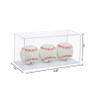 Better Display Cases Triple Baseballs or Tennis Balls Clear Acrylic Display Case with White Base (V62/A115) view 2