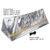Emergency Blanket Tent, Survival Shelter, Reusable Foldable Lightweight Thermal Blanket with PET Aluminum Film for Camping, Hiking, Outdoors, Emergency Use, First Aid Kit view 3