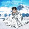 Emergency Blanket Tent, Survival Shelter, Reusable Foldable Lightweight Thermal Blanket with PET Aluminum Film for Camping, Hiking, Outdoors, Emergency Use, First Aid Kit view 4