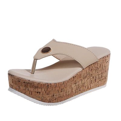 ZBYY Flip Flops Sandals for Women Summer Platform Wedge Sandals Casual Beach Outdoor Thong Sandals High Heels Shoes