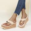 ZBYY Flip Flops Sandals for Women Summer Platform Wedge Sandals Casual Beach Outdoor Thong Sandals High Heels Shoes view 2