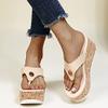 ZBYY Flip Flops Sandals for Women Summer Platform Wedge Sandals Casual Beach Outdoor Thong Sandals High Heels Shoes view 3