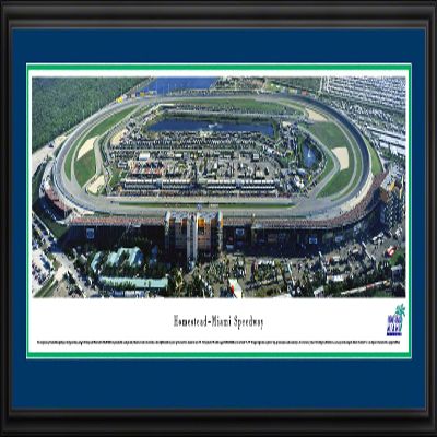 Homestead-Miami Speedway - 44x18-inch Double Mat, Deluxe Framed NASCAR Print by Blakeway Panoramas