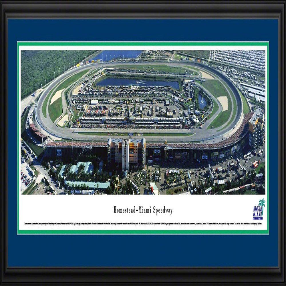Homestead-Miami Speedway - 44x18-inch Double Mat, Deluxe Framed NASCAR Print by Blakeway Panoramas