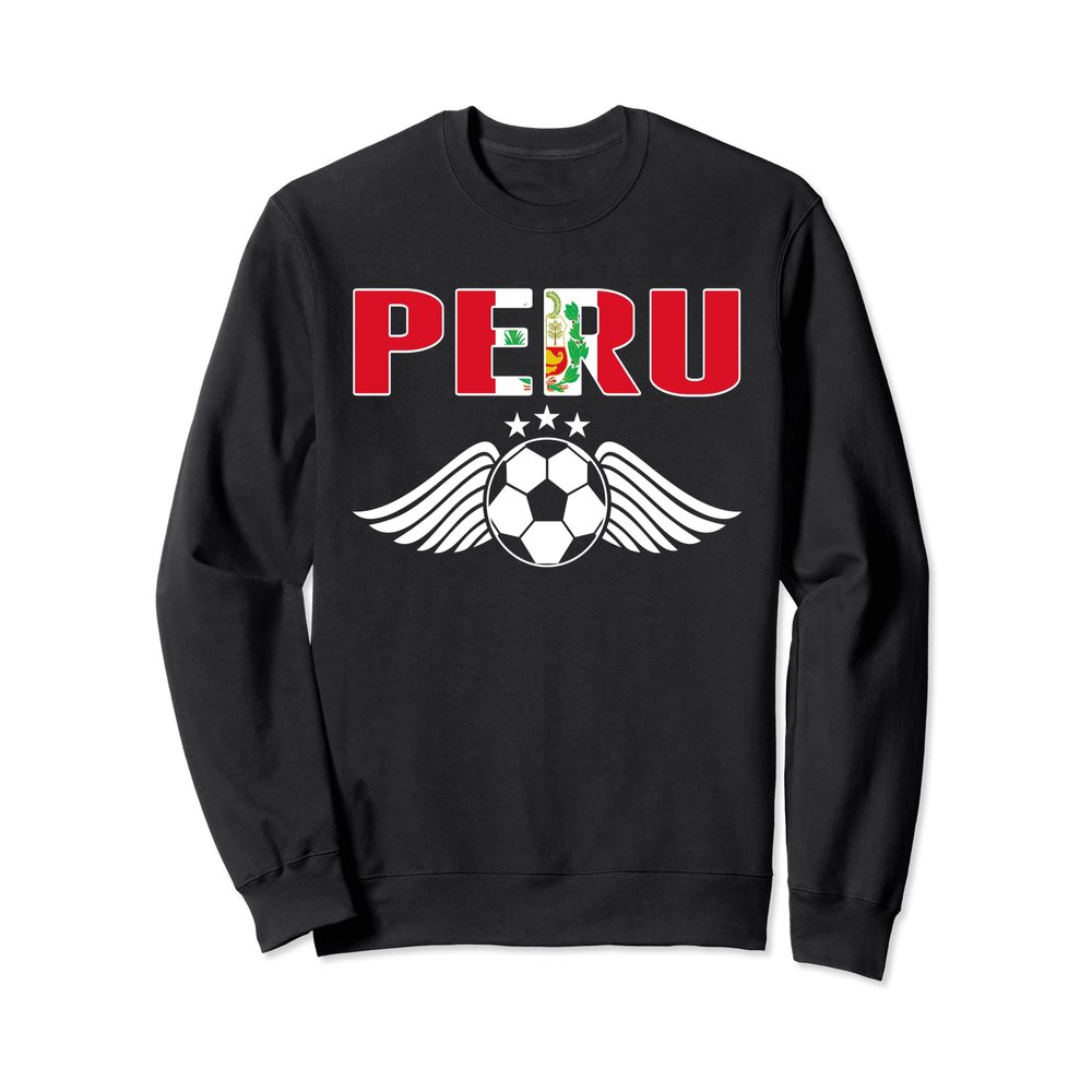 Proud Peru Soccer Fans Jersey Peruvian Flag Football Lovers Sweatshirt