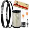 Roykaw Golf Cart Tune Up Kit with Clutch Drive Belt & Starter Generator Belt for Club Car Precedent 2004-up Gas Models with FE350 Kawasaki Motor, Replaces OEM # 101916701, 1016203 view 1