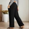 QIANXIZHAN Women's Harem Pants, Hippie Palazzo Pants Boho Joggers Yoga Clothes with Pockets Black S view 2