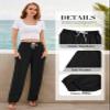 QIANXIZHAN Women's Harem Pants, Hippie Palazzo Pants Boho Joggers Yoga Clothes with Pockets Black S view 4