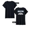 Womens Argentina Soccer Fans Jersey - Argentinian Football Lovers V-Neck T-Shirt view 1
