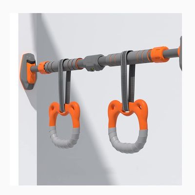 Chin Up Bar Portable Door Pull Up Bar, Adult Kids Home Fitness Horizontal Bar, No Screw Wall Mounted Strength Training Bar, 70-160cm (Color : Pull Up Bar+Ring, Size : 70-96CM)