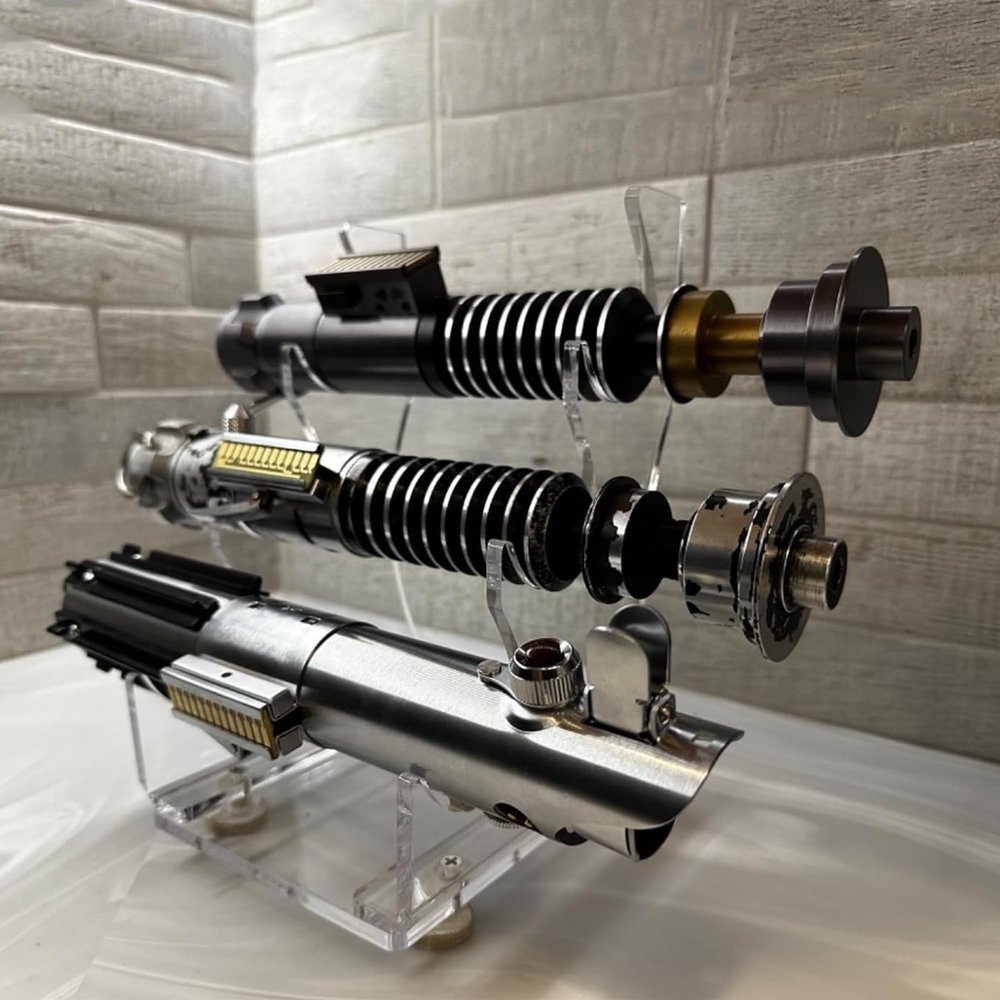 WANLIAN Saber Stand,Lightsaber Display Stand, Lightsaber Hilts Stand,Sword Stand, For horizontal display of three lightsabers or swords(Transparent)