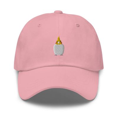 Cockatiel hat, Embroidered Unisex hat, Cockatiel Gifts for Bird Lovers, Women and Men, Cockatiel mom dad hat. Pink