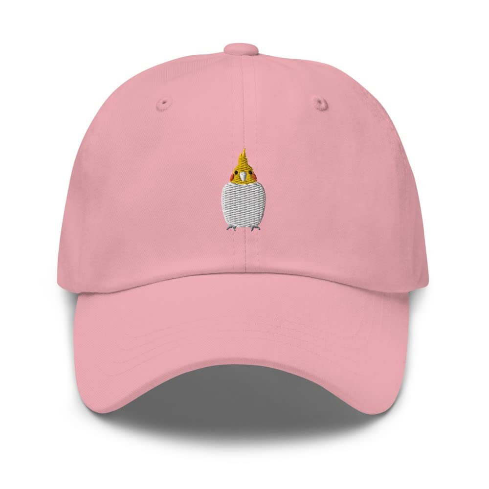 Cockatiel hat, Embroidered Unisex hat, Cockatiel Gifts for Bird Lovers, Women and Men, Cockatiel mom dad hat. Pink