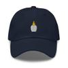 Cockatiel hat, Embroidered Unisex hat, Cockatiel Gifts for Bird Lovers, Women and Men, Cockatiel mom dad hat. Navy view 1