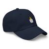 Cockatiel hat, Embroidered Unisex hat, Cockatiel Gifts for Bird Lovers, Women and Men, Cockatiel mom dad hat. Navy view 2