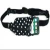 SPIbelt Running Belt for Women Men, Phone Holder for Running, Running Fanny Pack, Holder for Phone, Running Waist Pack, Adjustable Waist, [Fits All Phones]. Black White Polka Dot/Black Zipper view 1