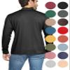 Men's Long Sleeve Mock Neck Turtleneck Black 3X view 3