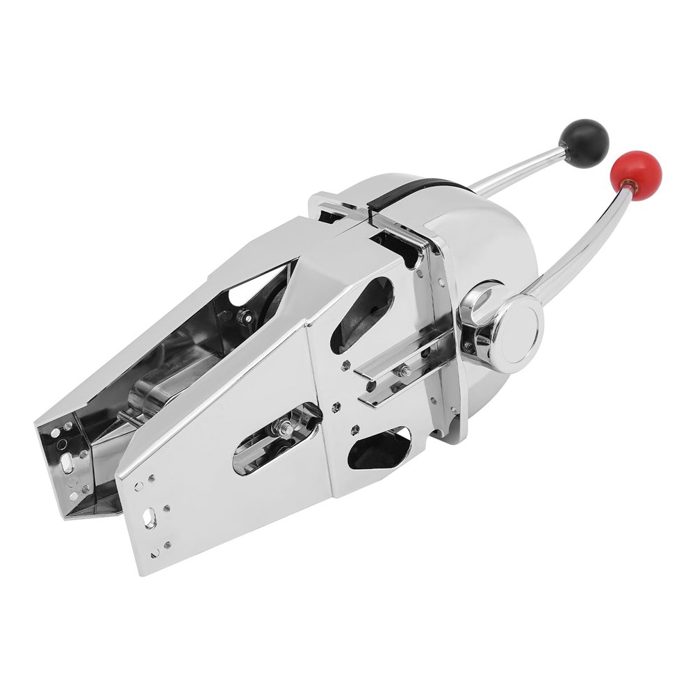 Double Lever Marine,Twin Engine Throttle Control Boat Handle, Top Mount Zinc Alloy, Mount Control Boat Handle, Engine Control Board Double Action Suitable For Any Type Of Boat (Top Mount Control Boat)