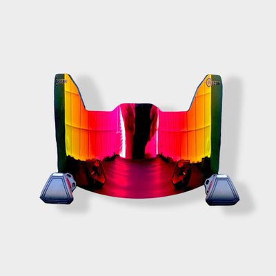 Precision Revo Red Football Helmet Visor/Eye-Shield // Fits Kids, Youth & Adult Helmets // Eye Protection for Helmet and Facemask // Dark Tinted Visor