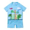 Kids Baby Boy Girl Float Suit with Adjustable Buoyancy Floatation Swimsuit Floating Swimwear Bathing Suit Toddler Float Swim Vest with 8 Removable Buoyancy Stick Blue Dinosaur + Cloud 2-3 Years view 1