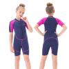 Seaskin Kids Wetsuit for Girls Toddlers, 2mm Front Zipper Shorty Wetsuits, Neoprene Thermal Swimsuits for Diving Surfing Swim Lessons Size 16 view 1