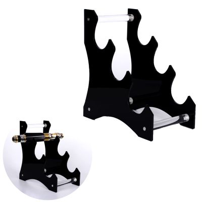 WANLIAN Lightsaber Display Stand Acrylic Holder for 3 Lightsabers Display,Lightsaber Showcase Decorative (Black)