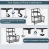 Weight Rack For Dumbbells Storage - Home Gym Storage Yoga Mat Storage Rack Workout Equipment Storage Rack for Kettlebells, Multifunction Exercise Equipment Gym Rack Organizer with Wheels and Hooks view 4