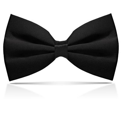 SURVODJA Men Bow Tie Adjustable Length Wedding Male Fashion Boys Satin Black Bow tie one size Black1