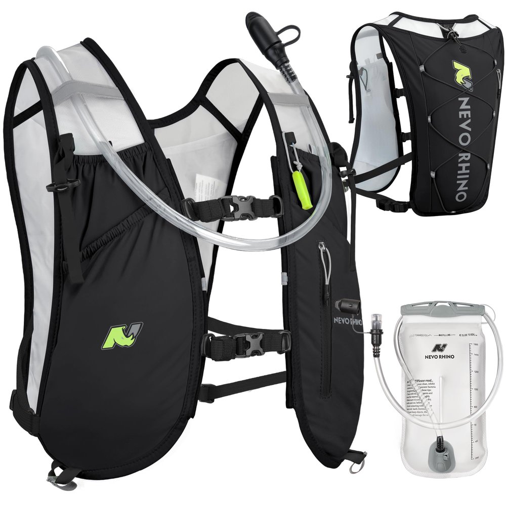 Waterproof Running Vest, 5.5L Breathable Running Hydration Vest with 1.5L Water Bladder, Water Vest for Hiking, Trail Marathon Race, Ideal for Women and Men