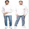 Men's Long Sleeve Mock Neck Turtleneck White 3X view 2