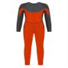 Daenrui Kids Girls Boys Color Block One-Piece Full Body Swimwear Sun Protection Surfing Rash Guard Swimsuit Orange 6 Years view 1