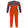 Daenrui Kids Girls Boys Color Block One-Piece Full Body Swimwear Sun Protection Surfing Rash Guard Swimsuit Orange 6 Years view 2