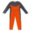 Daenrui Kids Girls Boys Color Block One-Piece Full Body Swimwear Sun Protection Surfing Rash Guard Swimsuit Orange 6 Years view 3