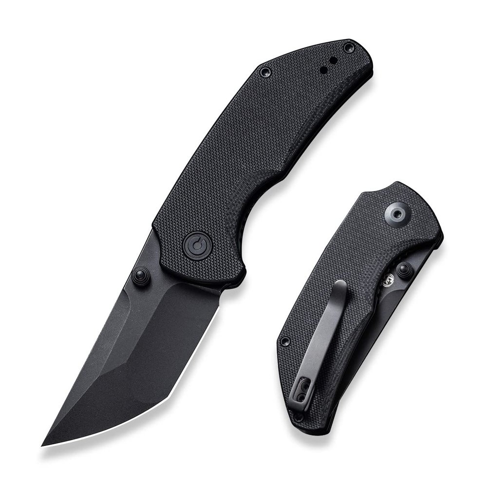 CIVIVI Thug 2 Pocket Knife for EDC, Matthew Christensen 2.69" Nitro-V Blade G10 Handle with Thumb Stud and Reversible Pocket Clip, Folding Knife for Utility Hiking Camping Fishing Outdoor C20028C-1
