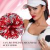 Deekin 12 Pcs Cheerleading Pom Poms Cheerleader Squad Spirited Fun Pompoms 12 Inch Metallic Foil Cheer Pom Poms with Handle Flowers for Sport Team Dance Costume Party 50g Weight Each(Red and Silver) view 4