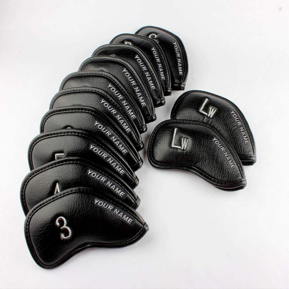 Custom Golf Headcovers 12pcs/Set Golf Iron Headcover Set for Right Handed Golfer (for Right Custom 12pcs/Set)