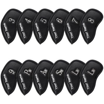Custom Golf Club Covers 12pcs/Set Golf Iron Headcover Set for Left Handed Golfer (for Left Custom 12pcs/Set)