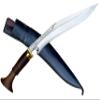 Gurkha Bhojpure Full Tang Kukri Authentic Hand-Hammered Kukri Knife 10" Blade Highly Polished Blade 16" With Handle Leather Sheath - Handmade In Nepal view 1