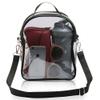 Clear untinted crossbody bag stadium approved men and women for festivals arenas and sporting events, Black view 1